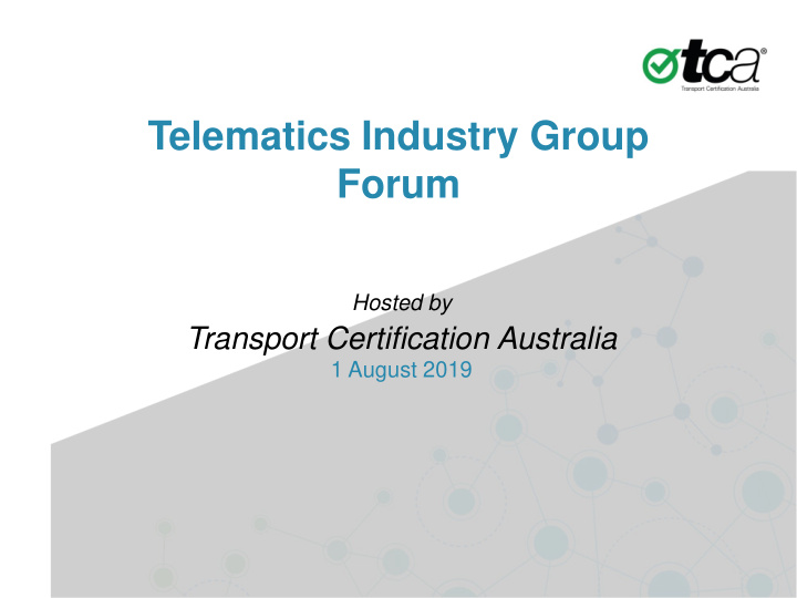 telematics industry group