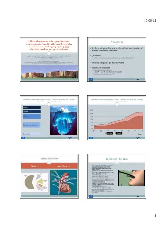 30-05-11    Clinical outcome after pre-incision  Aim Study  assessment of aortic