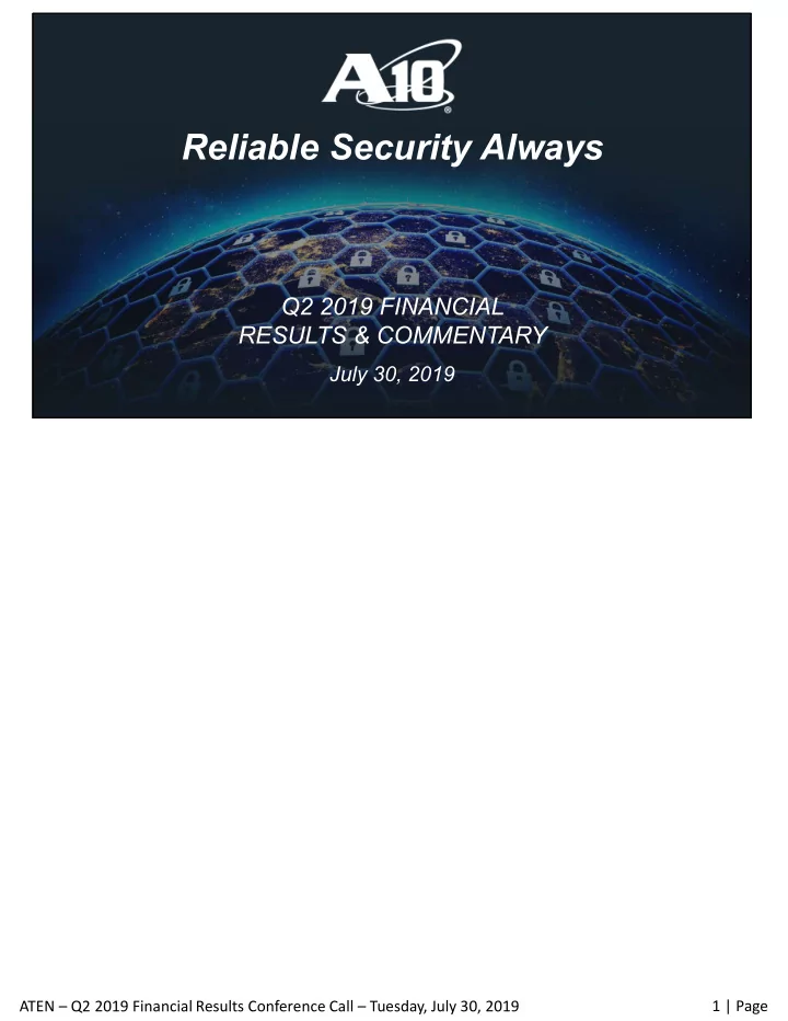 reliable security always
