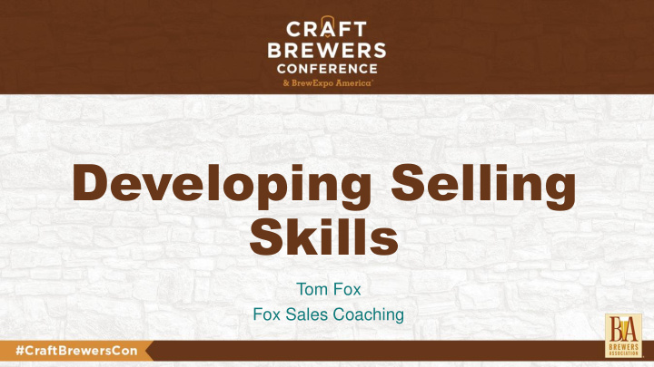developing selling skills