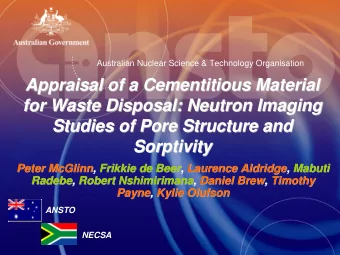 Appraisal of a Cementitious  Cementitious Material  Material  Appraisal of a  for Waste Disposal: