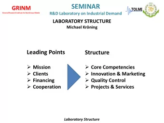 SEMINAR  GRINM  R&amp;D Laboratory on Industrial Demand  General Research Institute for Nonferrous