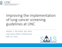 improving the implementation of lung cancer screening