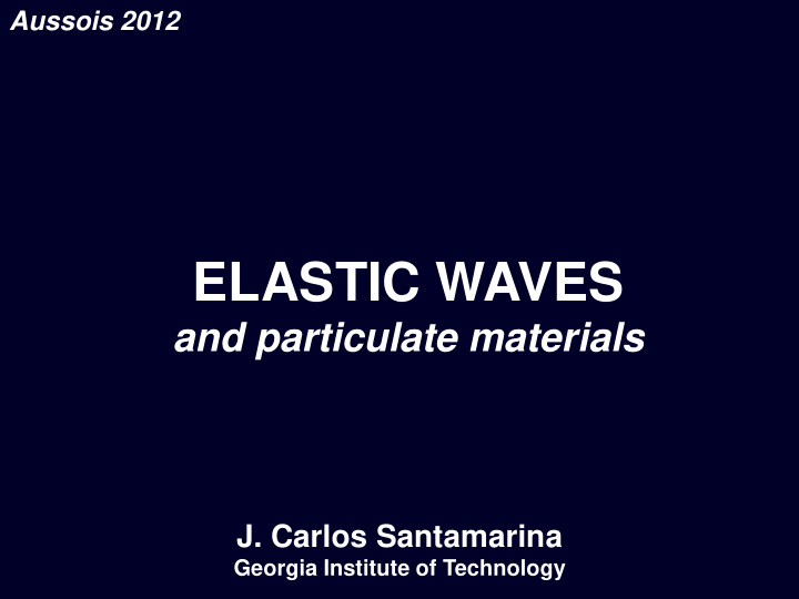 elastic waves