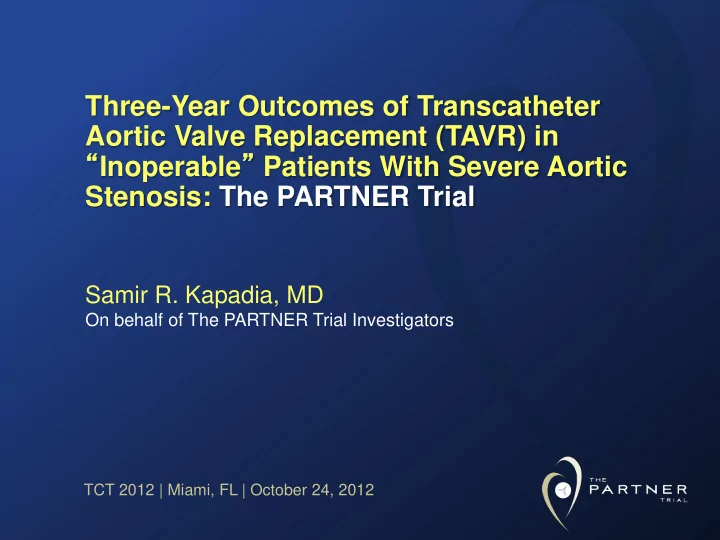 inoperable patients with severe aortic