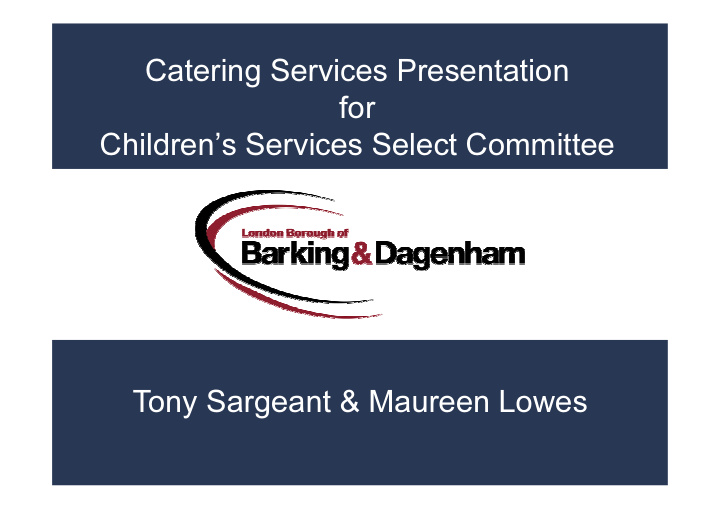 catering services presentation for children s services