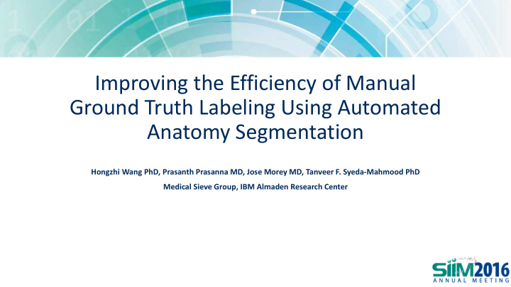 improving the efficiency of manual ground truth labeling