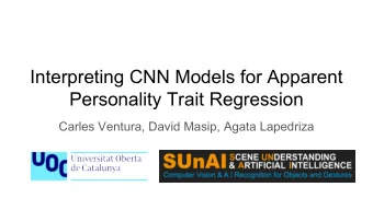 Interpreting CNN Models for Apparent  Personality Trait Regression  Carles Ventura, David Masip,