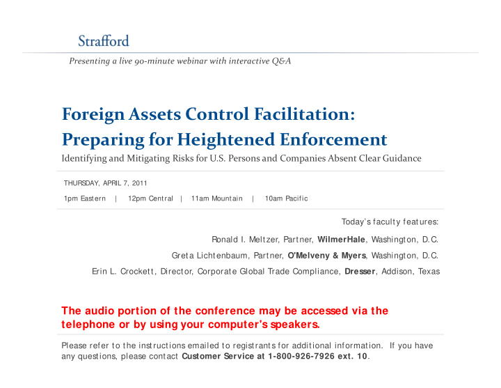 foreign assets control facilitation g preparing for