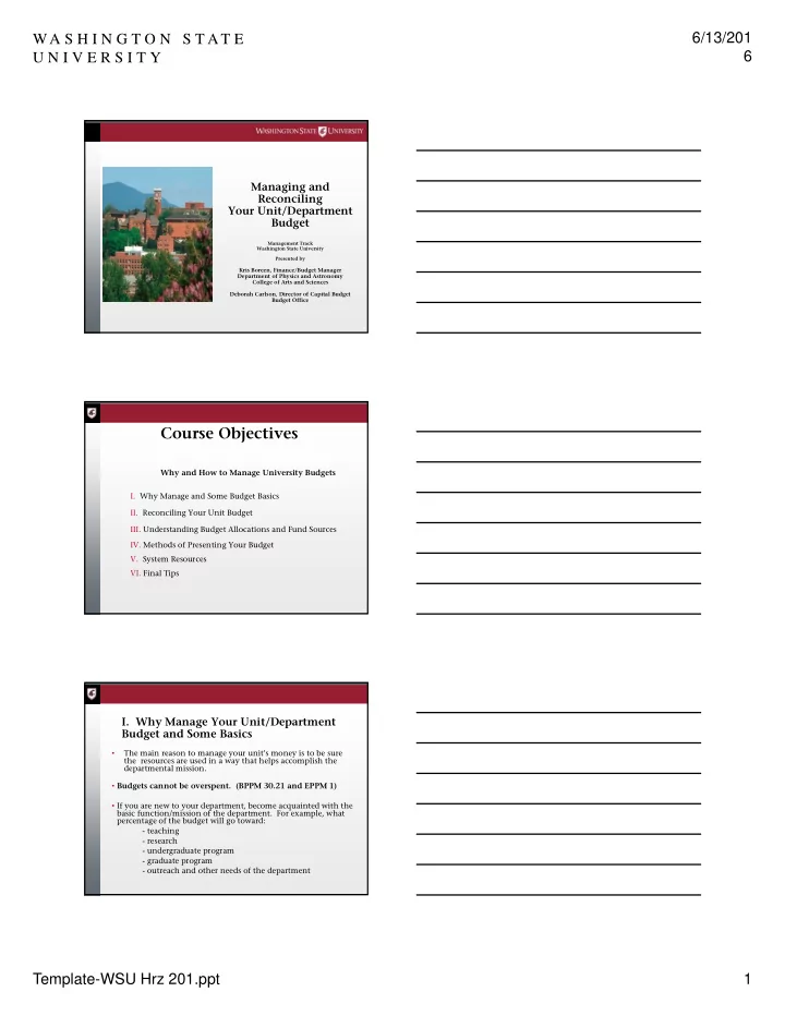course objectives