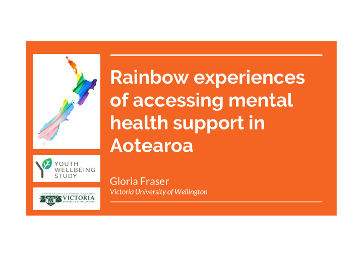 rainbow experiences of accessing mental health support in