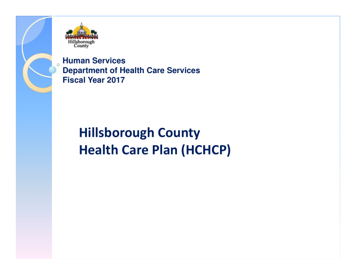 hillsborough county health care plan hchcp fla stat 212