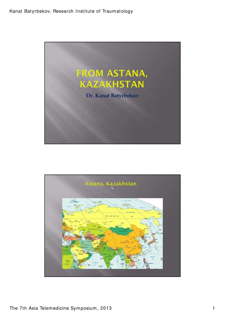dr kanat batyrbekov