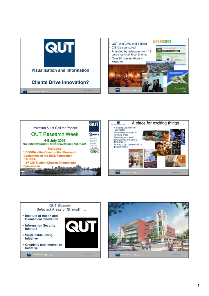 qut research week qut research week