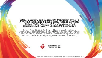 Clinical Trial in Patients with Transthyretin Amyloid  Cardiomyopathy and NYHA Class II/III Heart