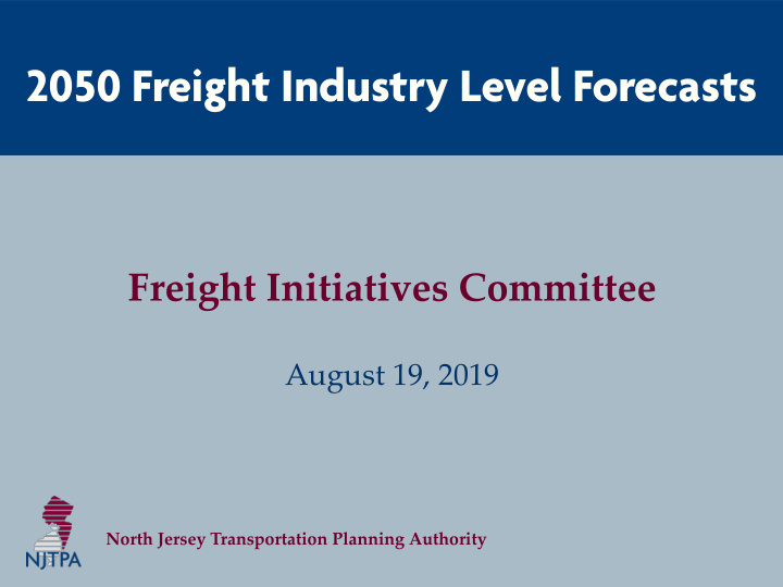 2050 freight industry level forecasts