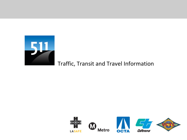 traffic transit and travel information