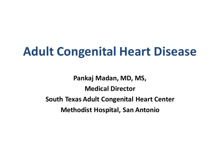 adult congenital heart disease