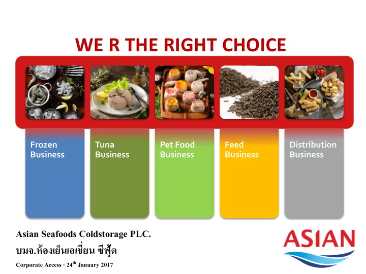 we r the right choice