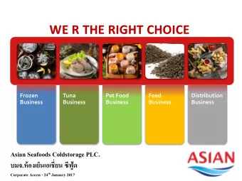 WE R THE RIGHT CHOICE  Frozen  Tuna  Pet Food  Feed  Distribution  Business  Business  Business