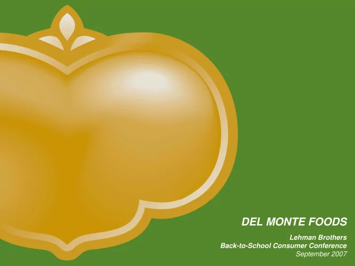 del monte foods