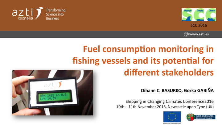 fuel consump on monitoring in fishing vessels and its