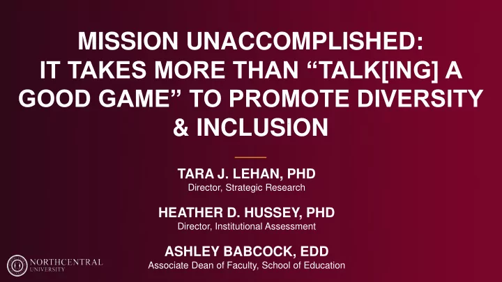 mission unaccomplished