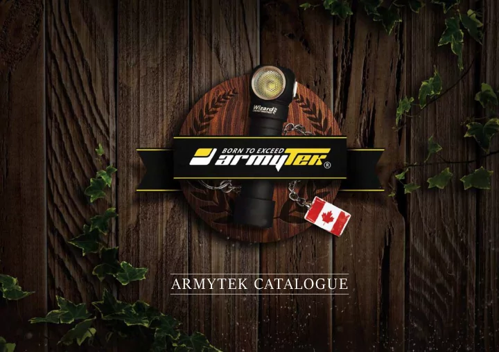 armytek catalogue contents
