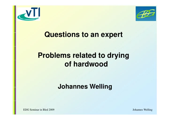 q questions to an expert ti t t problems related to