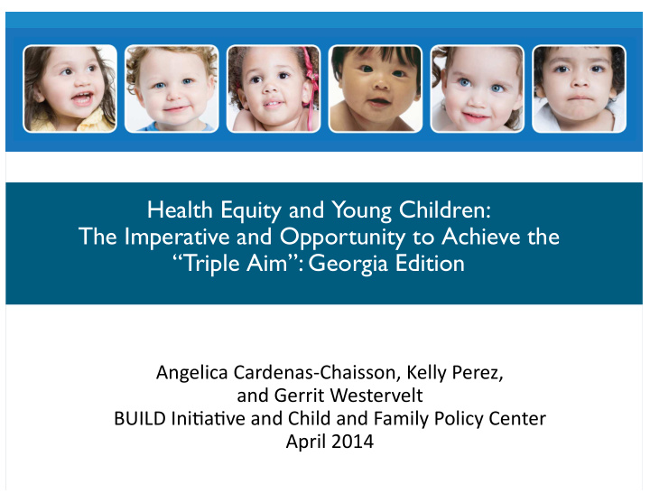 health equity and young children the imperative and