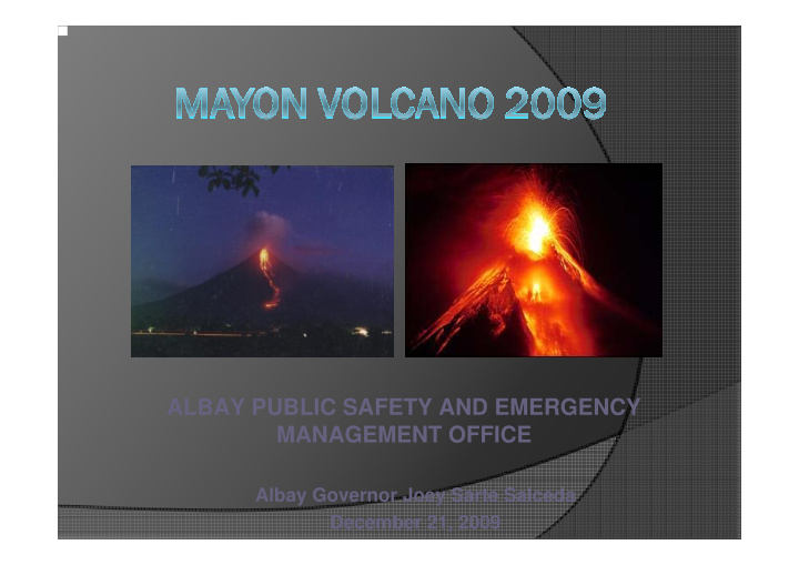 albay public safety and emergency management office