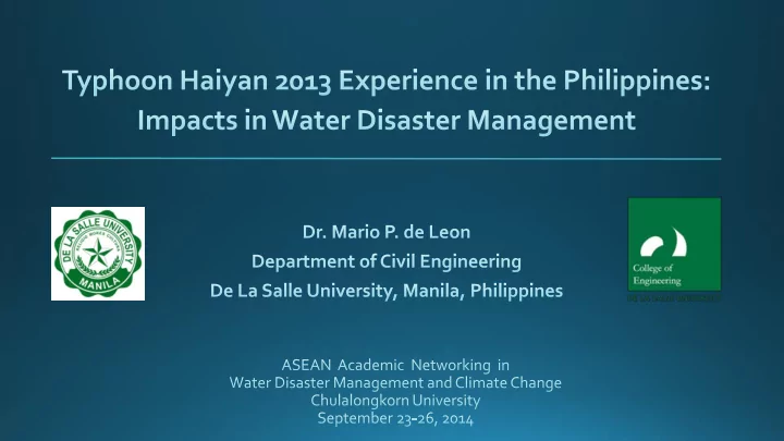source report on the audit of typhoon yolanda relief