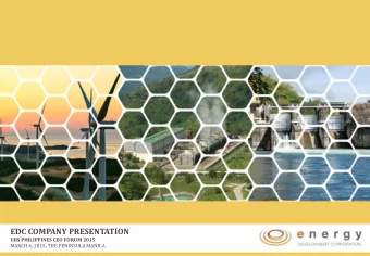EDC COMPANY PRESENTATION  UBS PHILIPPINES CEO FORUM 2015  MARCH 4, 2015, THE PENINSULA MANILA