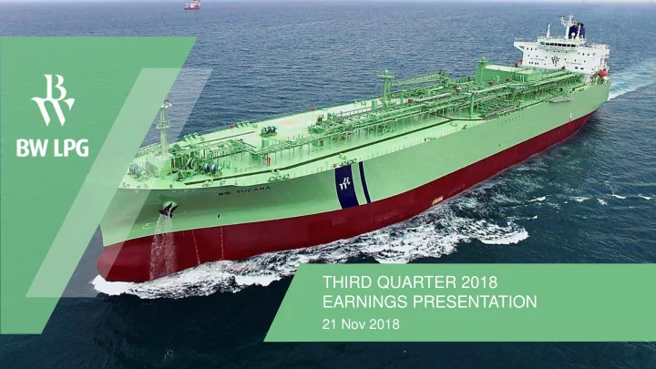 third quarter 2018 earnings presentation