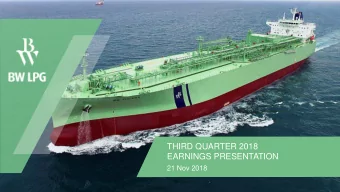 THIRD QUARTER 2018  EARNINGS PRESENTATION  21 Nov 2018  1  Disclaimer and Forward-looking