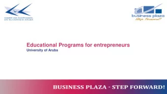Educational Programs for entrepreneurs  University of Aruba  Faculty for Accounting, Finance and
