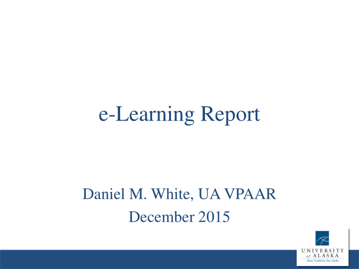 e learning report