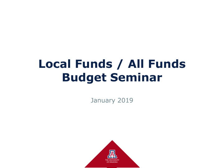 local funds all funds budget seminar