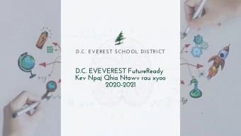 D.C. EVEVEREST FutureReady  Kev Npaj Qhia Ntawv rau xyoo  2020-2021  Cov Xwm Txheej Rau Kev Sab Laj