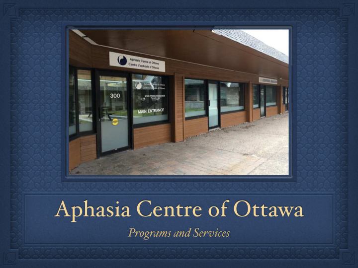 aphasia centre of ottawa