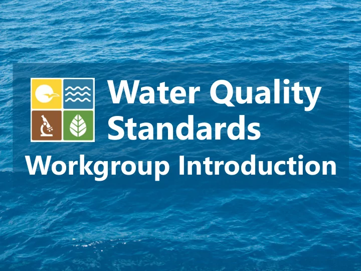 water quality standards