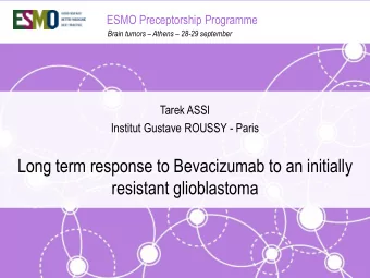 Long term response to Bevacizumab to an initially  resistant glioblastoma  No conflict of