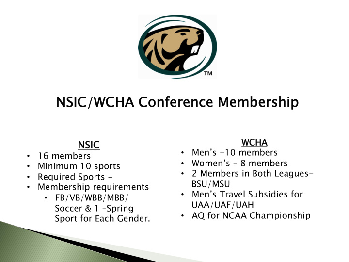 nsic nsic wcha cha co conference nference memb embership