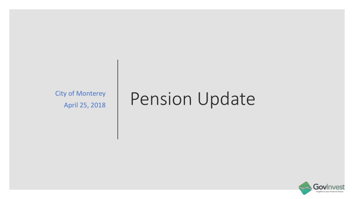 pension update