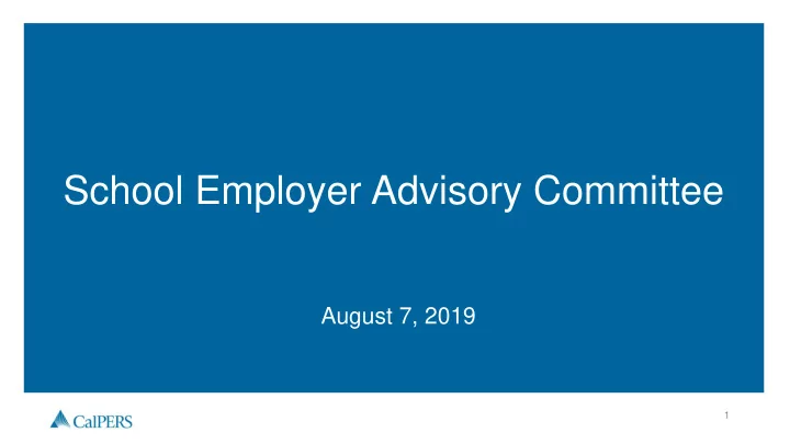 school employer advisory committee