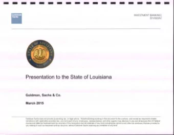 - - - - - - - - - .. - - -  - - - - -  - INVESTMENT BANKING I  DIVISION Presentation to the State