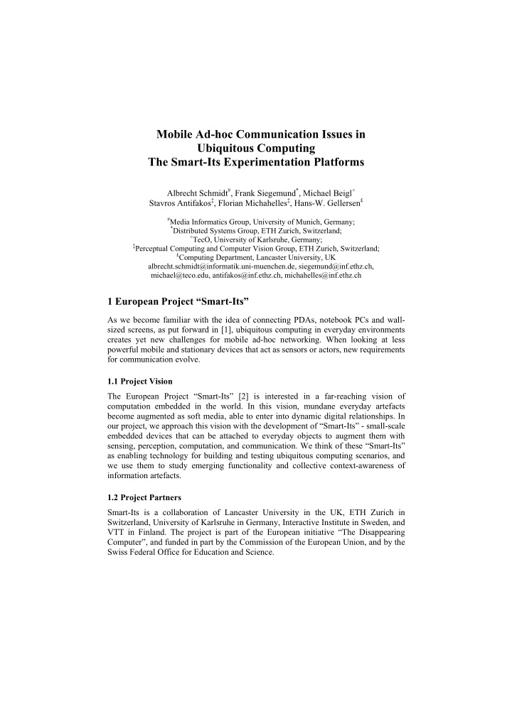 mobile ad hoc communication issues in ubiquitous