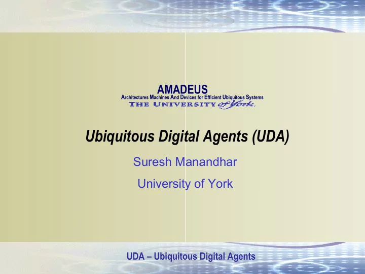 ubiquitous digital agents uda
