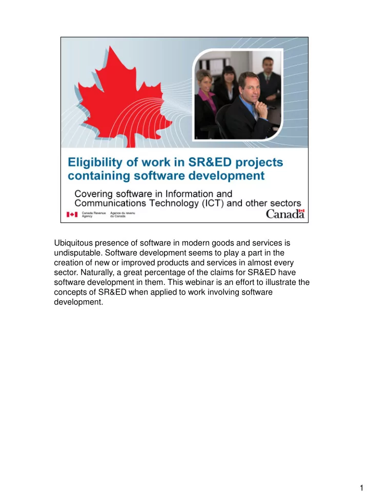 ubiquitous presence of software in modern goods and