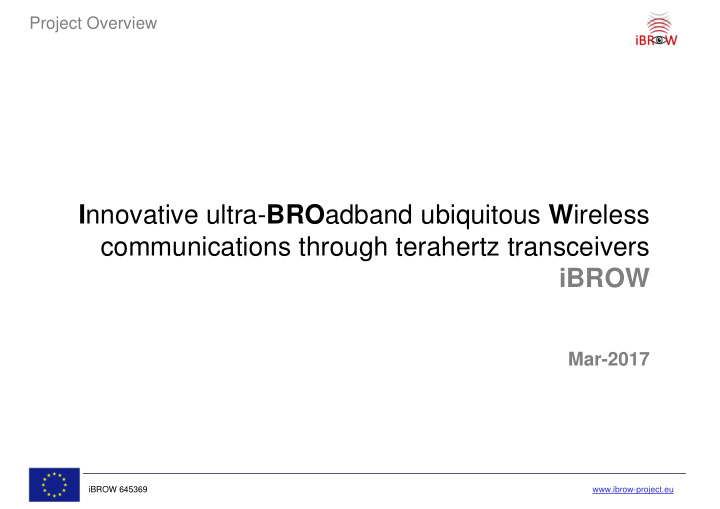 i nnovative ultra bro adband ubiquitous w ireless